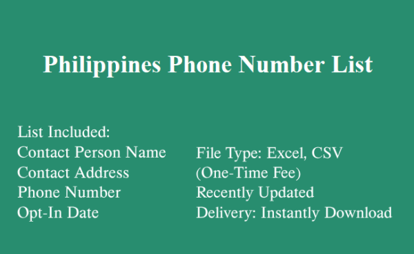 Philippines phone number database