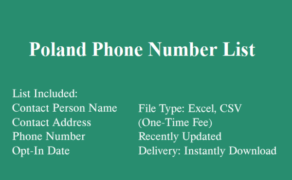 Poland phone number database