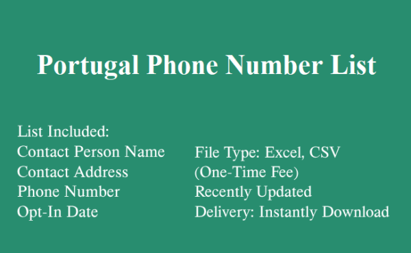 Portugal Phone Number List Trial Package