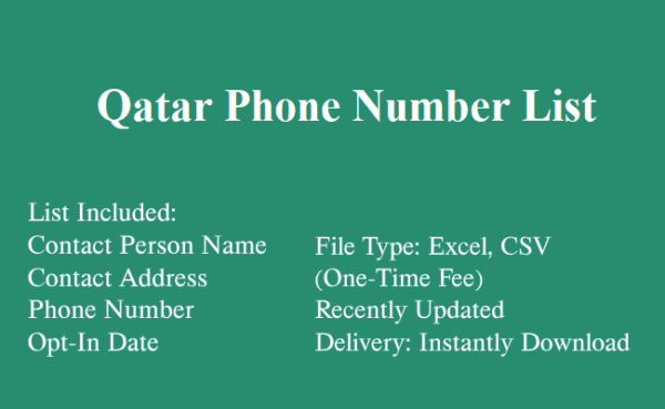 Qatar phone number database