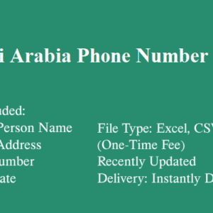 Saudi arabia phone number database