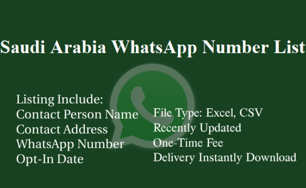 Saudi Arabia whatsapp database