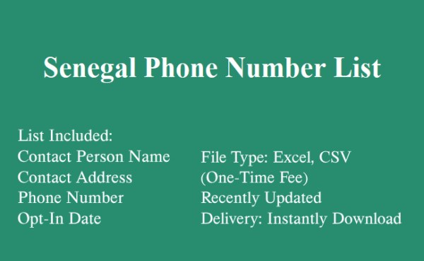 Senegal phone number database