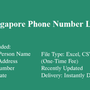 Singapore phone number database