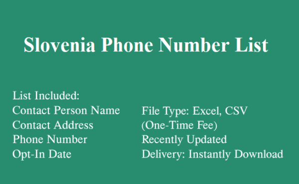 Slovenia phone number database