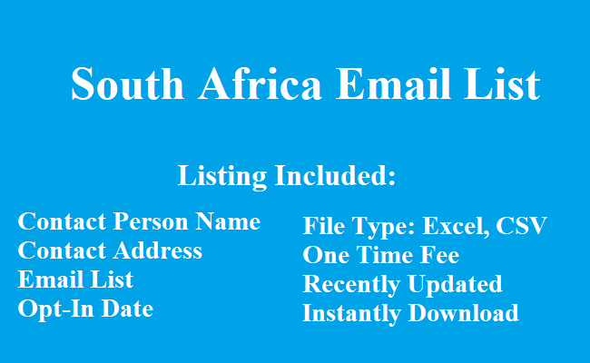 南非电子邮件列表