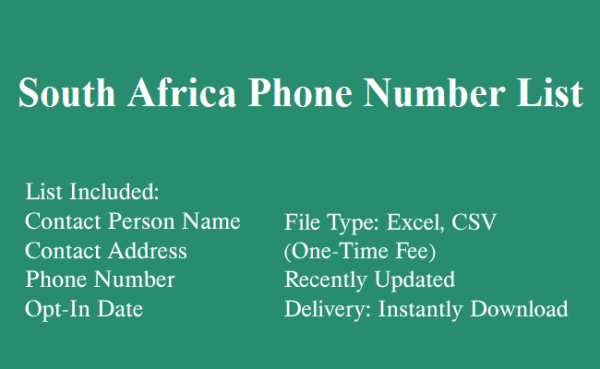 South africa phone number database