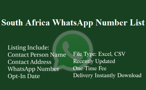 South Africa whatsapp number database