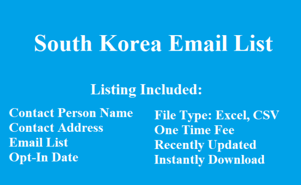 South Korea email list