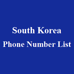South Korea Phone Number List