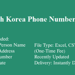 South korea phone number database