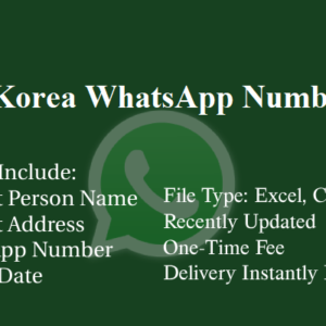 South Korea whatsapp number database