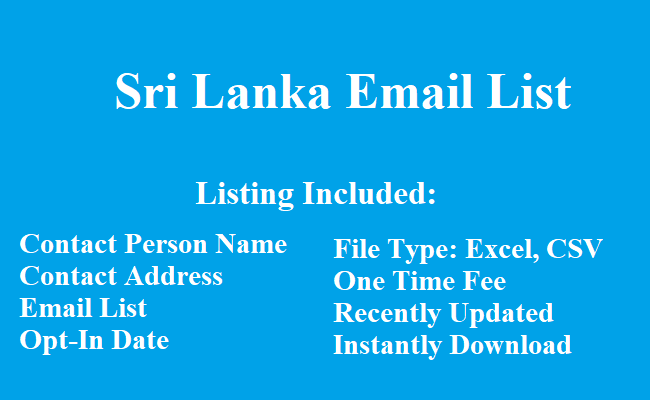 Sri Lanka Email List