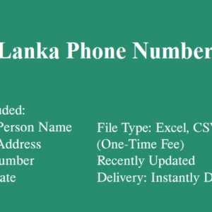 Sri lanka phone number database