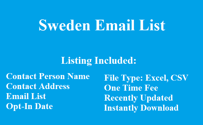 Sweden Email List
