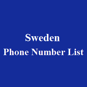 瑞典电话号码表