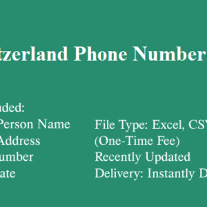 Switzerland phone number database