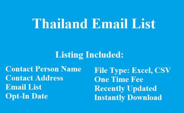 Thailand email list