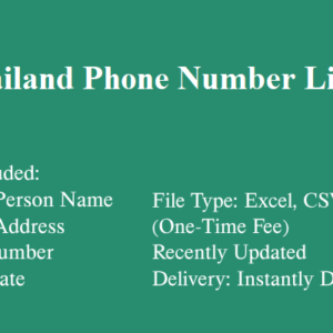 Thailand phone number database