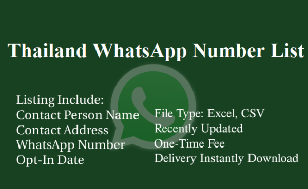 Thailand whatsapp number database