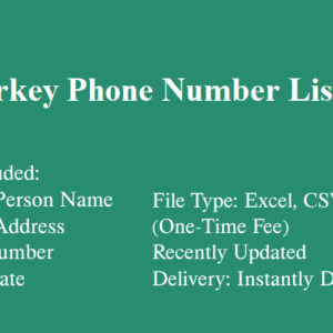 Turkey phone number database