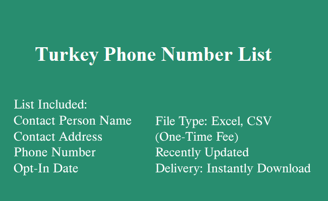 Turkey Phone Number List