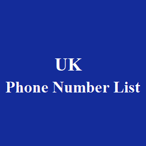 英国电话号码清单
