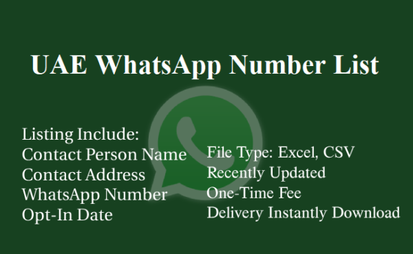 UAE whatsapp number database