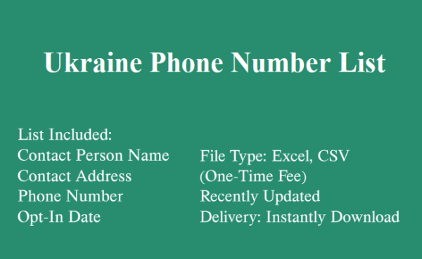 Ukraine phone number database