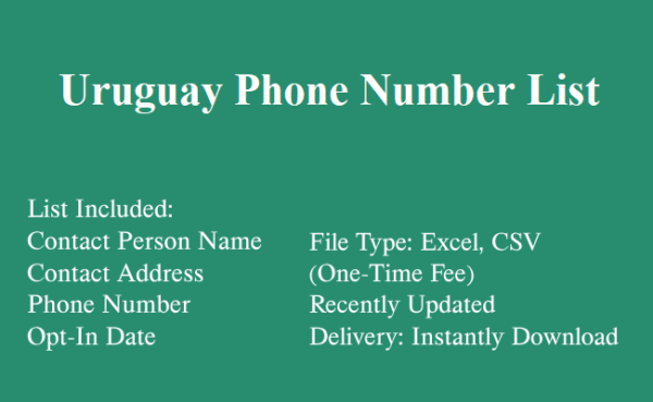 Uruguay phone number database