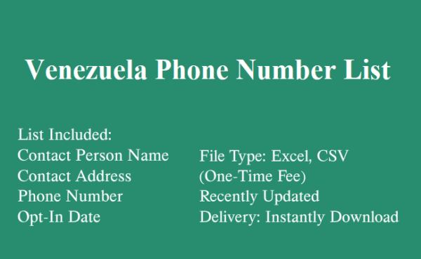 Venezuela phone number database