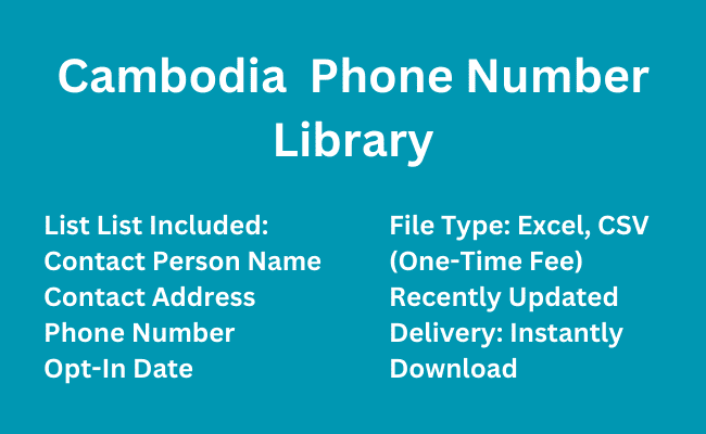 Cambodia Phone Number Library