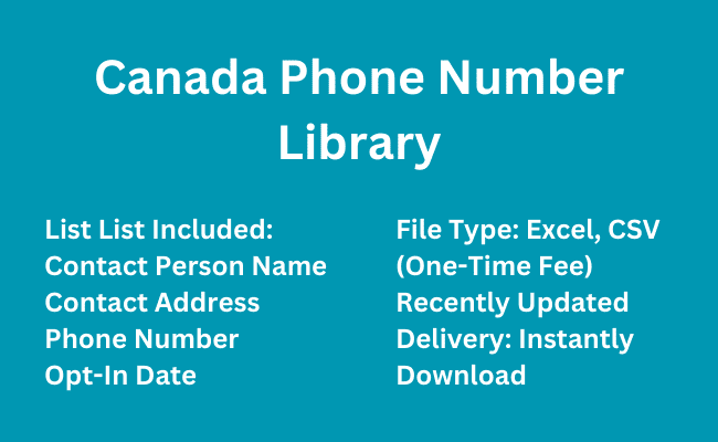 Canada phone number library