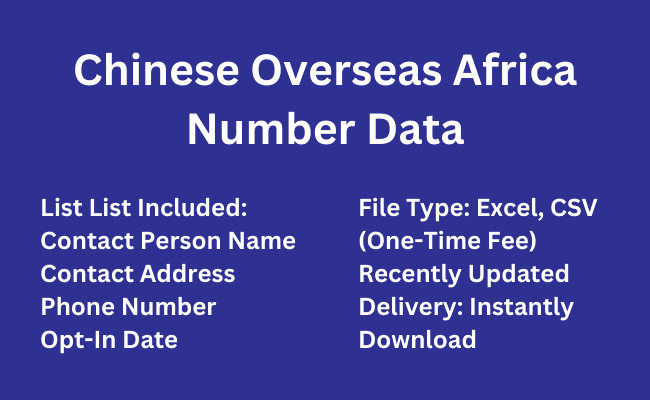 Chinese Overseas Africa Number Data