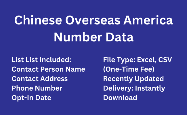 Chinese Overseas America Number Data