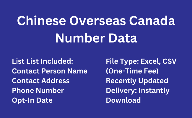 Chinese Overseas Canada Number Data