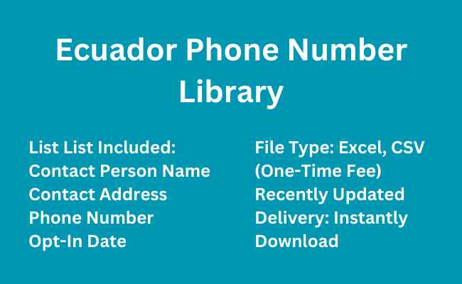 Ecuador Phone Number Library