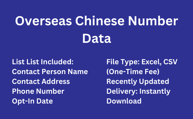 Overseas Chinese Number Data