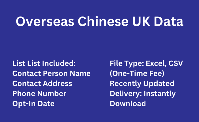 Overseas Chinese in UK Data