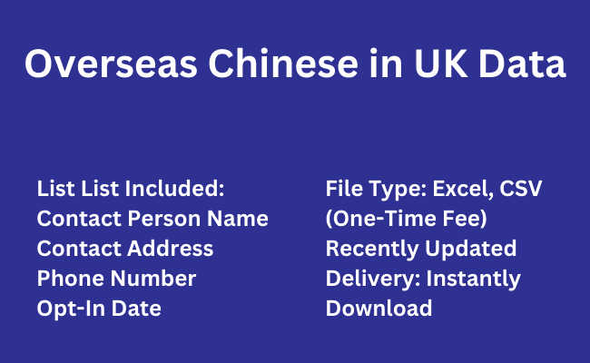 Overseas Chinese in UK Data