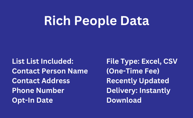 Rich People Data