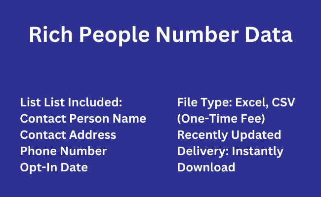 Rich People Number Data