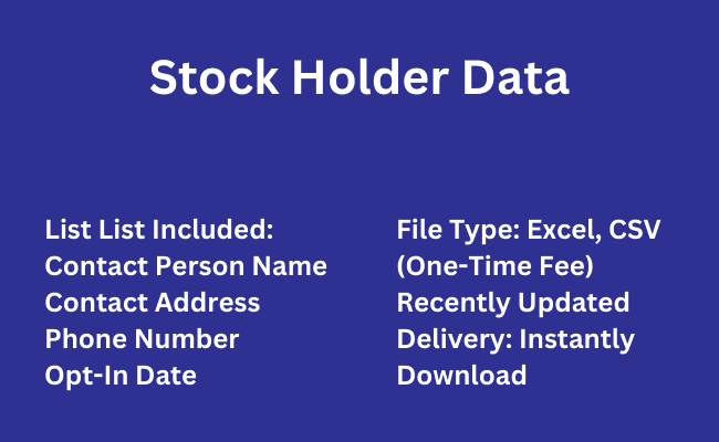 Stock Holder Data