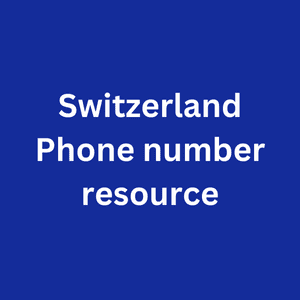 Switzerland Phone number resource